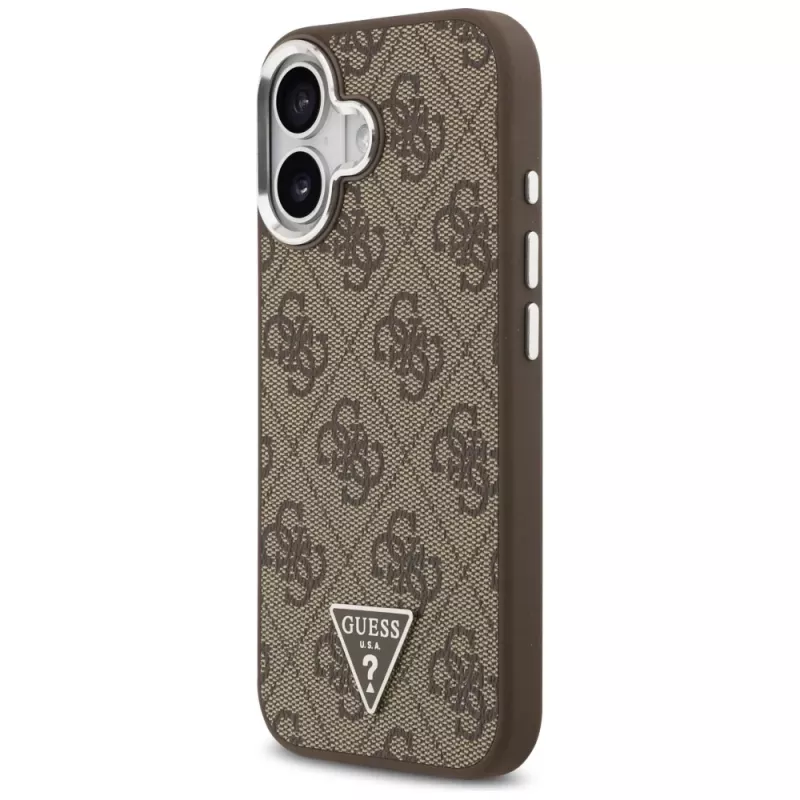 Guess 4G Triangle Logo Cover MagSafe per iPhone 17 (marrone)