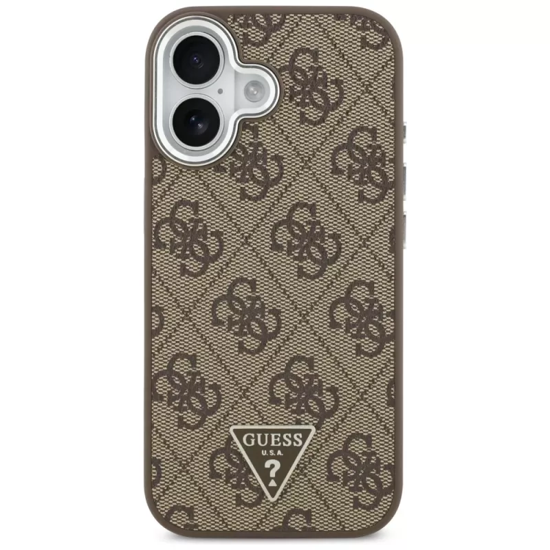 Guess 4G Triangle Logo Cover MagSafe per iPhone 17 (marrone)