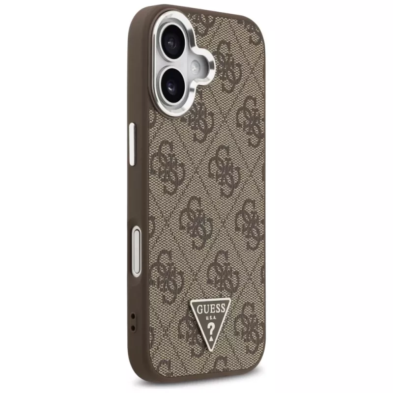 Guess 4G Triangle Logo Cover MagSafe per iPhone 17 (marrone)