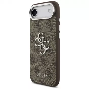 Guess GUHCP17MP4G4SMCW 4G Big 4G Classic Logo Cover per iPhone Air – marrone / argento