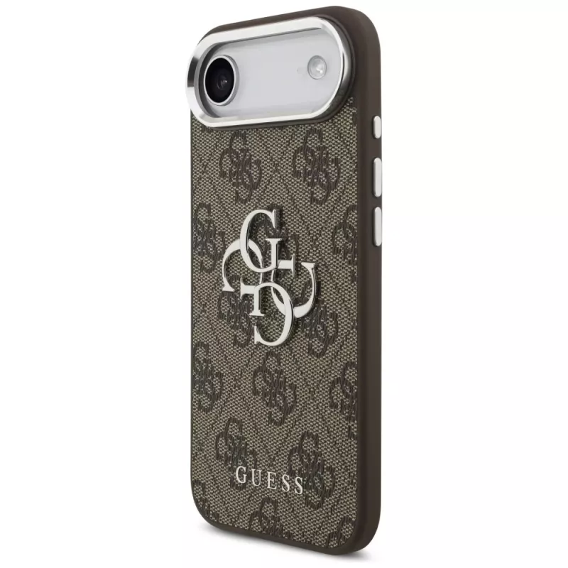 Guess GUHCP17MP4G4SMCW 4G Big 4G Classic Logo Cover per iPhone Air – marrone / argento