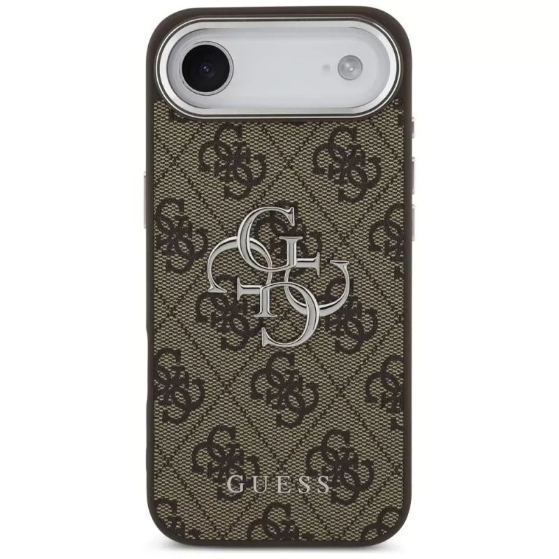 Guess GUHCP17MP4G4SMCW 4G Big 4G Classic Logo Cover per iPhone Air – marrone / argento