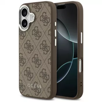 Guess 4G Classic Logo Cover MagSafe per iPhone 17, marrone