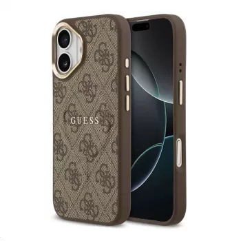 Guess 4G PU Classic Logo Cover MagSafe per Apple iPhone 13 Pro Max marrone