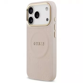 Guess Peony Hot Stamp Cover MagSafe per iPhone 17 Pro, rosa