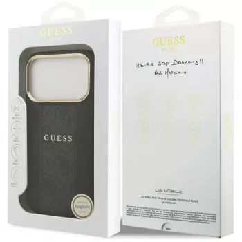 Guess 4G Stripe Cover MagSafe per iPhone 17 Pro Max nero