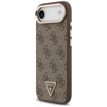 Guess 4G Triangle Logo Cover MagSafe per iPhone Air, marrone/oro