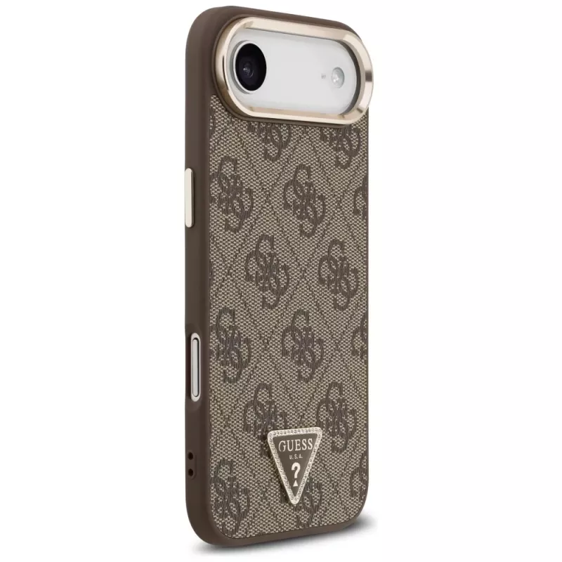 Guess 4G Triangle Logo Cover MagSafe per iPhone Air, marrone/oro