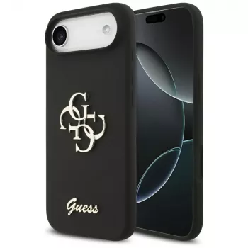 Guess Silicone Big 4G Script Cover per iPhone Air - nero