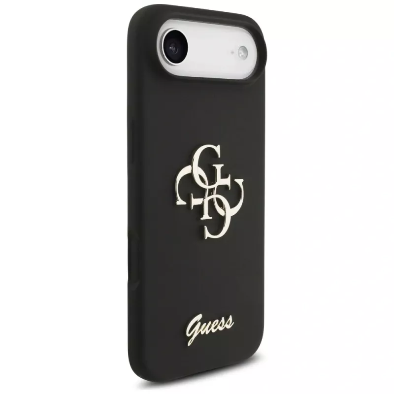 Guess Silicone Big 4G Script Cover per iPhone Air - nero