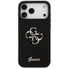 Guess Silicone Big 4G Script Cover per iPhone 17 Pro Max, nero