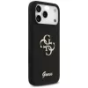 Guess Silicone Big 4G Script Cover per iPhone 17 Pro Max, nero
