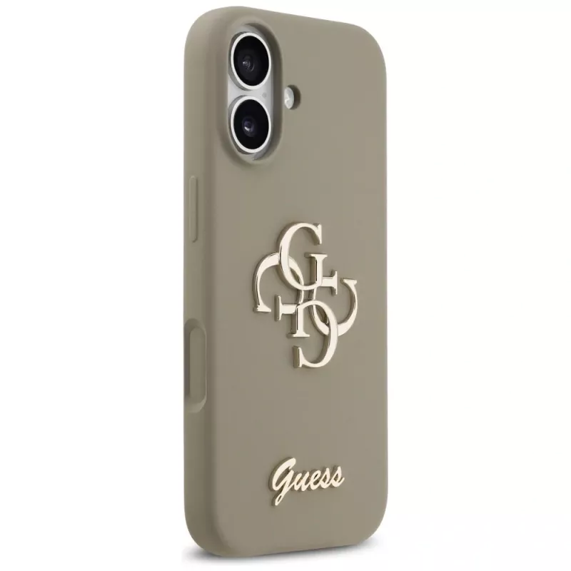 Guess Silicone Big 4G Script Cover per iPhone 17 - marrone