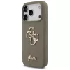 Guess Silicone Big 4G Script Cover per iPhone 17 Pro marrone