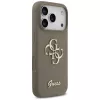 Guess Silicone Big 4G Script Cover per iPhone 17 Pro marrone