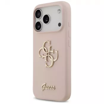 Guess Silicone Big 4G Script Back Cover per Apple iPhone 17 Pro - rosa