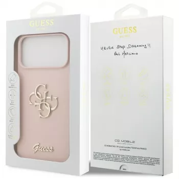 Guess Silicone Big 4G Script Cover per Apple iPhone 17 Pro Max - rosa