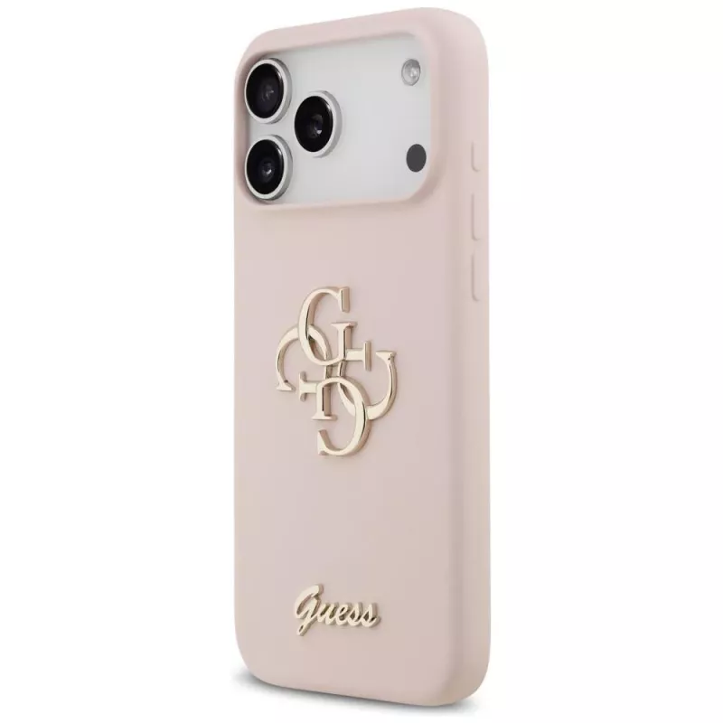 Guess Silicone Big 4G Script Cover per Apple iPhone 17 Pro Max - rosa
