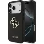 Guess Grained Big 4G & Classic Logo Cover protettiva per Apple iPhone 17 Pro, nero