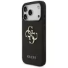 Guess Grained Big 4G & Classic Logo Cover protettiva per Apple iPhone 17 Pro, nero