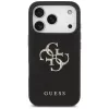 Guess Grained Big 4G & Classic Logo Cover protettiva per Apple iPhone 17 Pro, nero