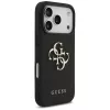 Guess Grained Big 4G & Classic Logo Cover protettiva per Apple iPhone 17 Pro, nero