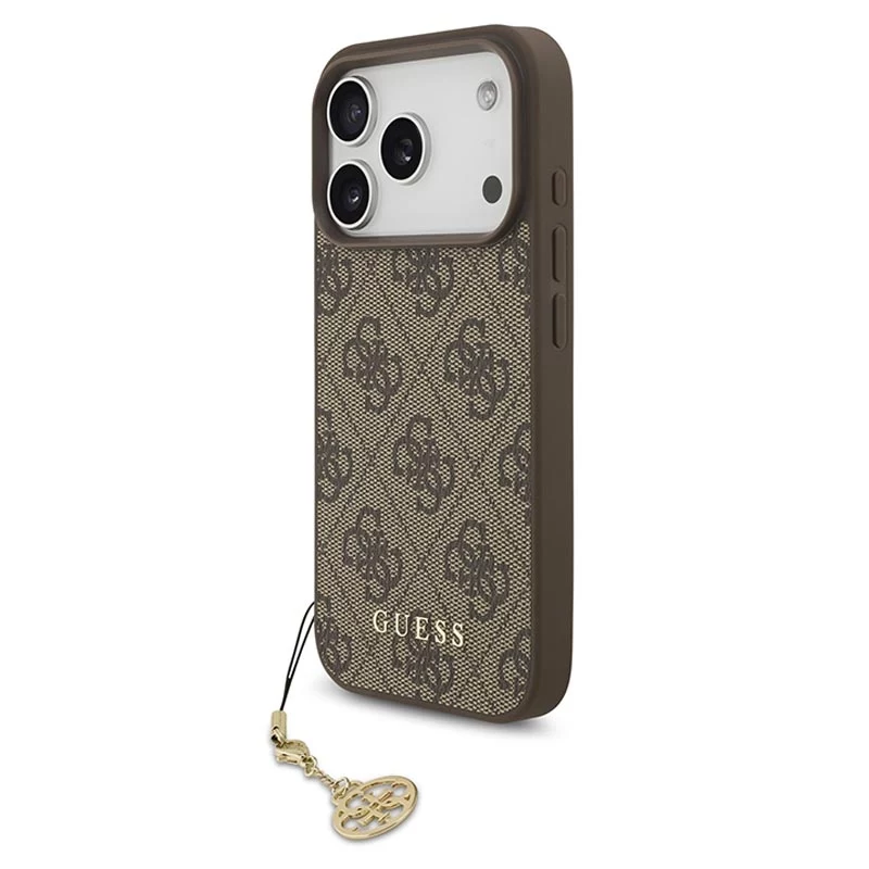 Guess 4G Charms Collection Cover MagSafe per iPhone 17 Pro (marrone)