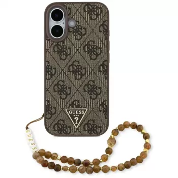 Guess 4G Strap Triangle Logo Cover MagSafe per iPhone 17 marrone