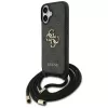 Guess 4G Big Logo Cord Strap Crossbody Cover per Apple iPhone 17, nero