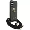 Guess 4G Big Logo Cord Strap Crossbody Cover per Apple iPhone 17, nero