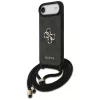 Guess 4G Big Logo Cord Stap Crossbody Cover per iPhone Air, nero