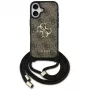 Guess 4G Big Logo Cord Stap Crossbody Cover per iPhone 17 marrone