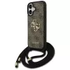 Guess 4G Big Logo Cord Stap Crossbody Cover per iPhone 17 marrone