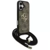Guess 4G Big Logo Cord Stap Crossbody Cover per iPhone 17 marrone