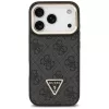 Custodia MagSafe Guess 4G PU Triangle Logo & Stand Camera per iPhone 17 Pro nero