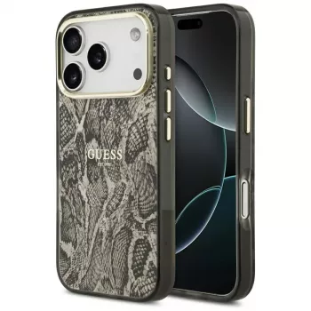 Custodia MagSafe Guess Python Pattern per iPhone 17 Pro marrone