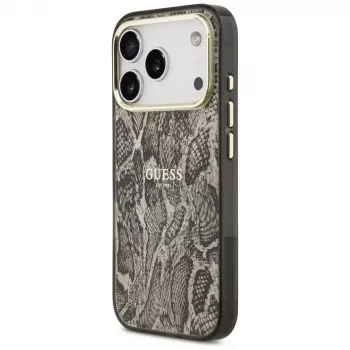 Custodia MagSafe Guess Python Pattern per iPhone 17 Pro marrone