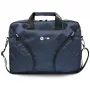 Borsa messenger per laptop BMW in nylon con logo in metallo, blu navy, 16 pollici