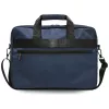 Borsa messenger per laptop BMW in nylon con logo in metallo, blu navy, 16 pollici