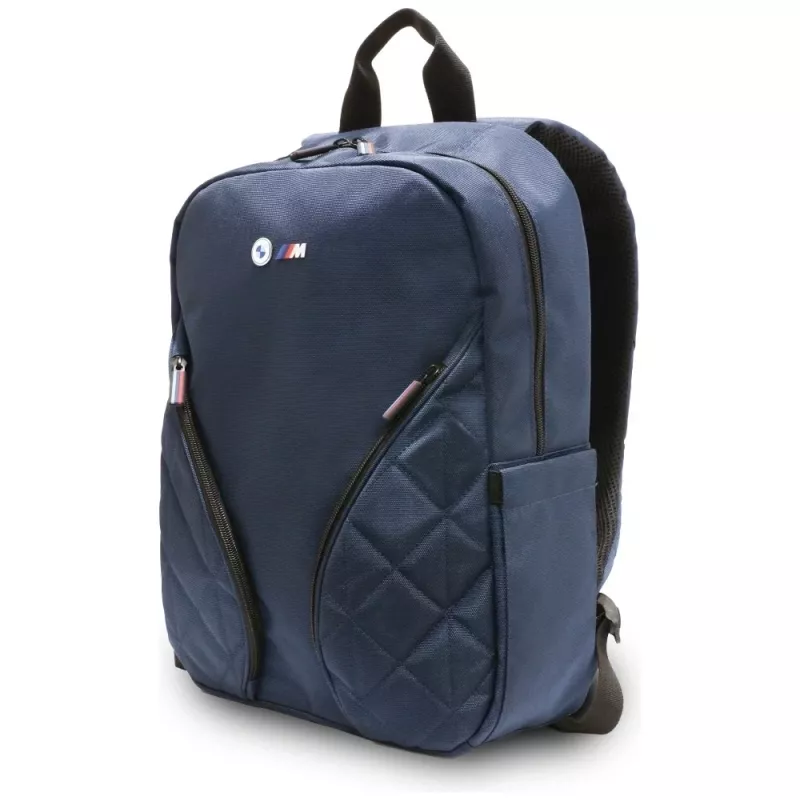 Zaino per laptop BMW in nylon 16 pollici blu navy