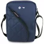 Borsa BMW in nylon con tasche e logo in metallo blu navy
