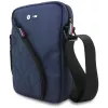 Borsa BMW in nylon con tasche e logo in metallo blu navy
