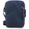 Borsa BMW in nylon con tasche e logo in metallo blu navy