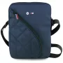 Borsa a tracolla BMW in nylon con tasche e logo in metallo, 10 pollici, blu navy