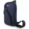 Borsa per telefono a tracolla BMW in nylon con tasca e logo in metallo blu navy
