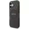 Custodia Mercedes AMG Double Layer trasparente Rhombs MagSafe per iPhone 17, nero/rosso