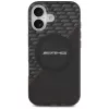 Custodia Mercedes AMG Double Layer trasparente Rhombs MagSafe per iPhone 17, nero/rosso
