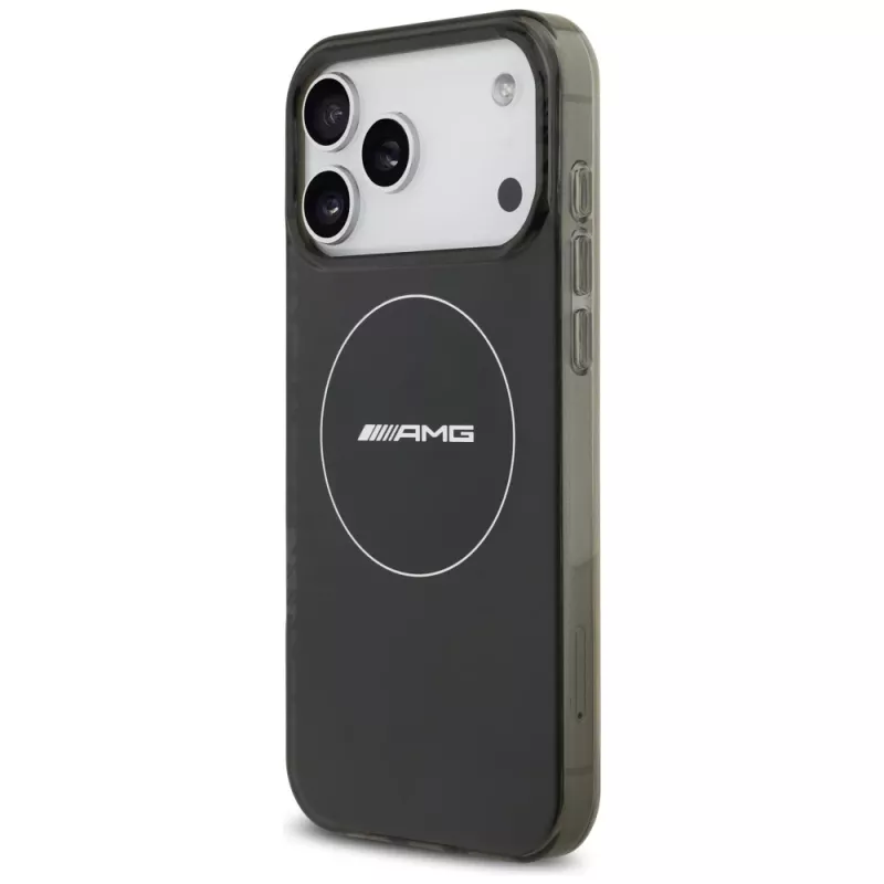 Custodia MagSafe Mercedes AMG Double Layer Transparent Smoked per iPhone 17 Pro Max nero