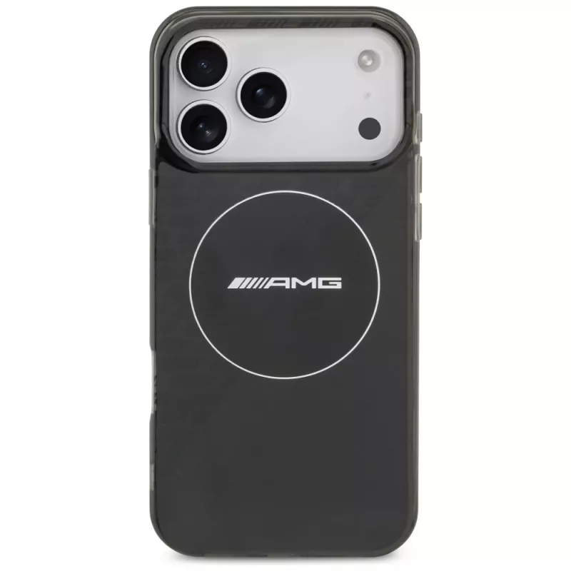 Custodia MagSafe Mercedes AMG Double Layer Transparent Smoked per iPhone 17 Pro Max nero