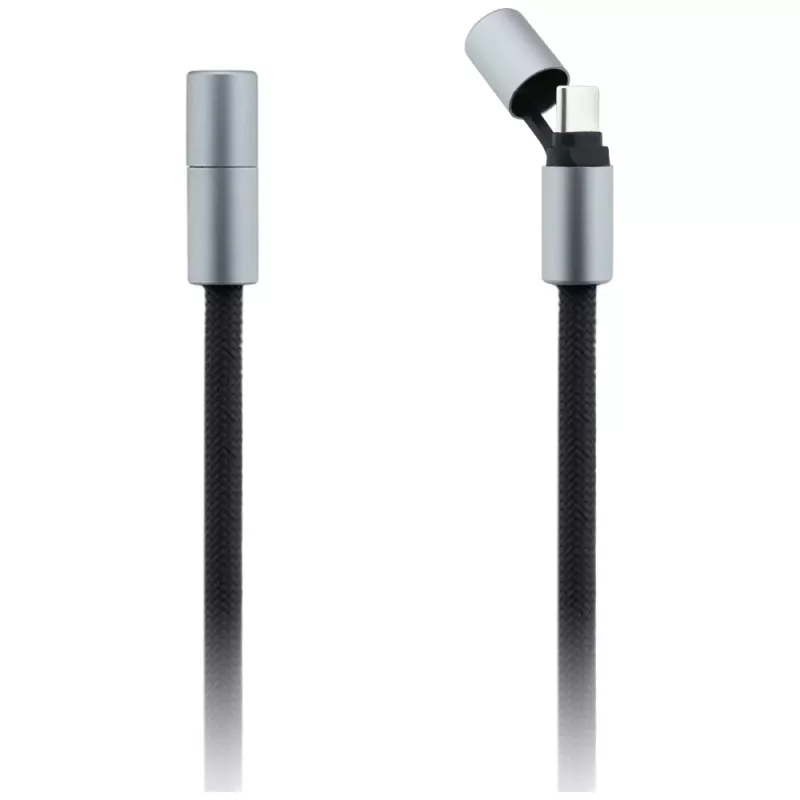 Cavo USB-C a USB-C Karl Lagerfeld Ikonik Charm con lanyard, 1,2 m, nero